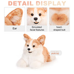 2.2lbs Corgi Dog Plush – Handmade Realistic Weighted for Dog Lovers & Kids