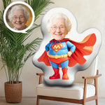 Customized Super Grandma Face shape gift with your photo and gift