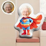 Customized Super Grandma Face shape gift with your photo and gift