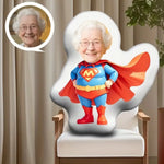 Customized Super Grandma Face shape gift with your photo and gift