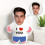 Customized "I Love You" mini plush doll pillow, perfect couple gift, soft polyester