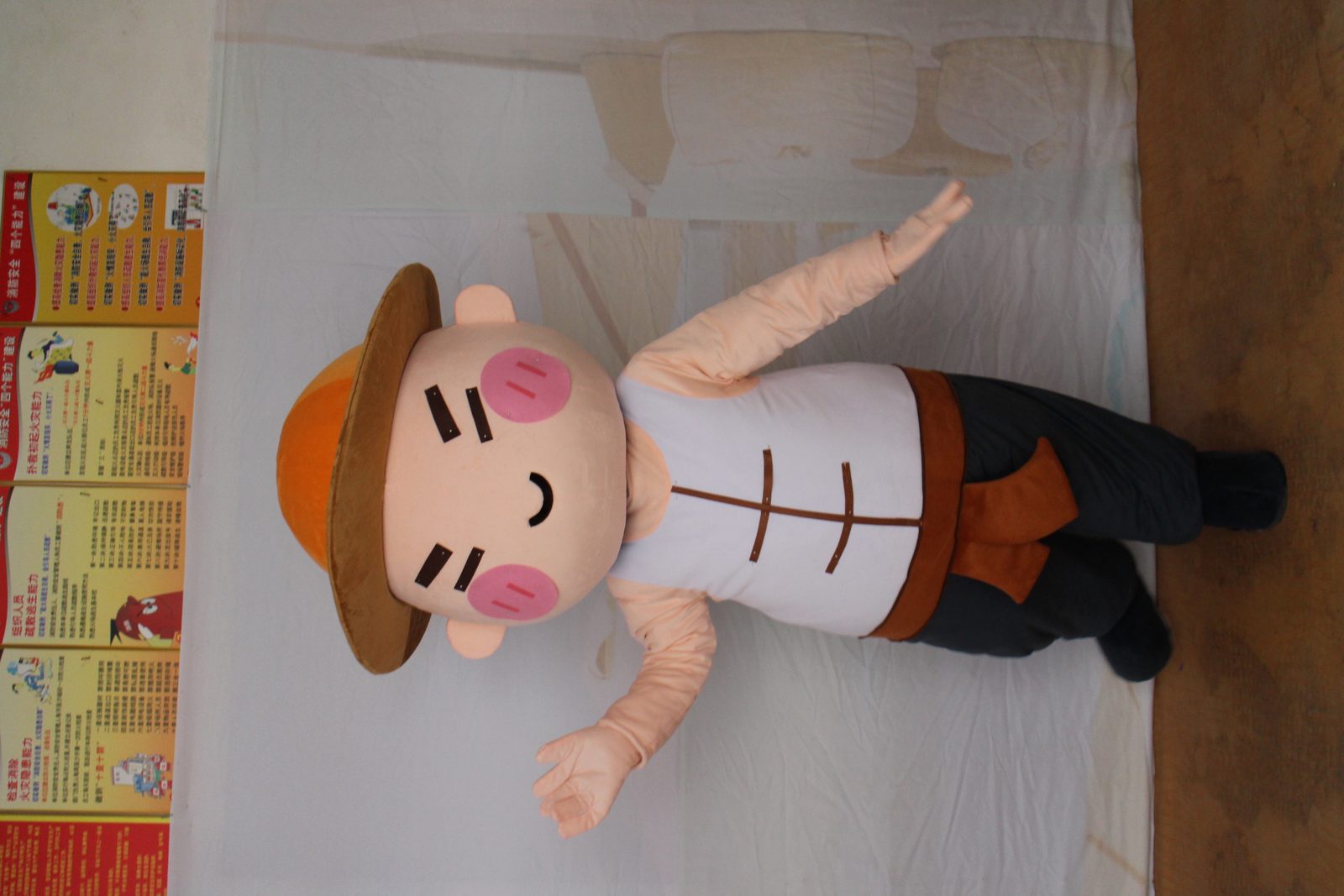 Farmer boy mascot costume straw hat — custom built by JollyAnime