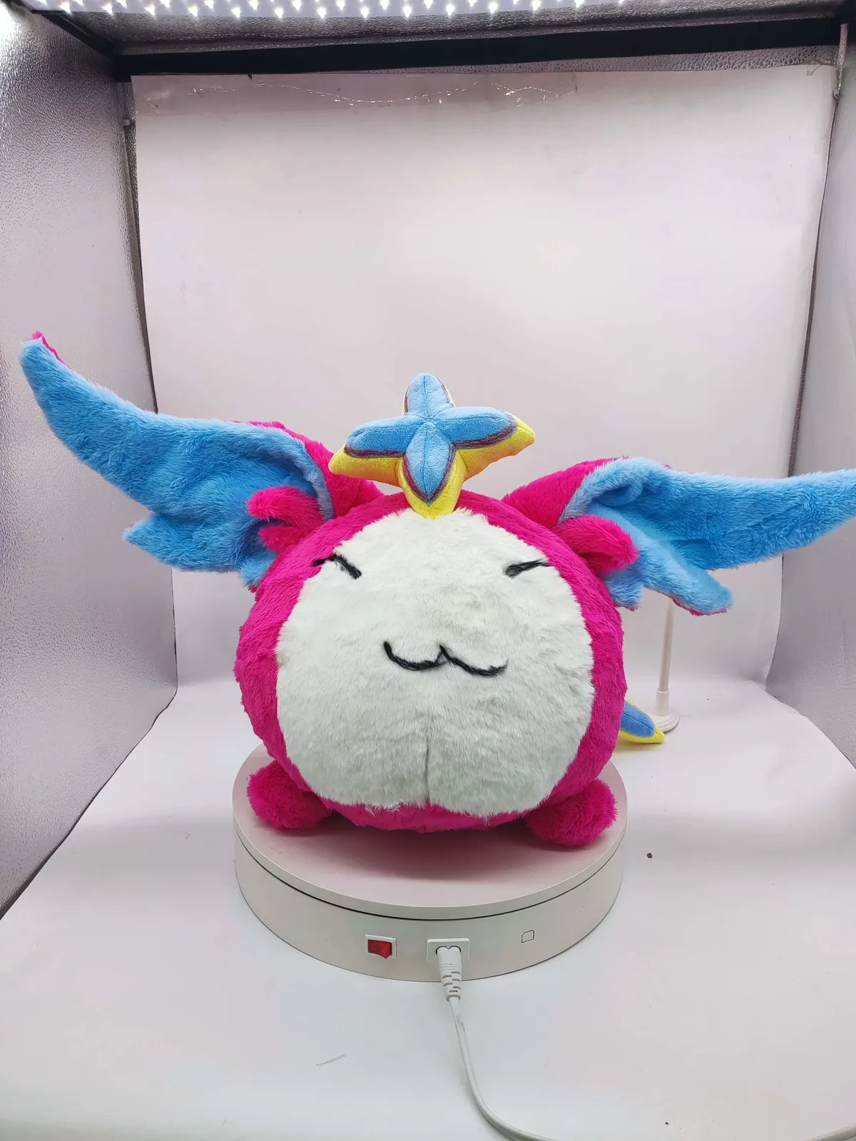Custom anime plush pink winged creature — custom plush manufactured by JollyAnime